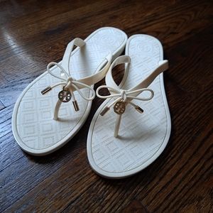 Tory Burch Ocean Turo Jelly Bow Sandals Size 9